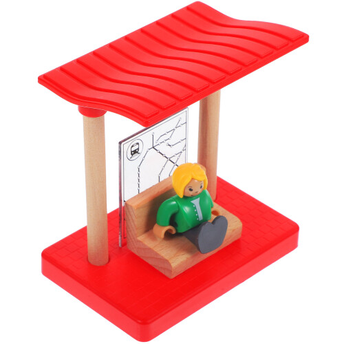 2Sets Kinder Bahnhofsplattform Holz Lustiges DIY Modell 2