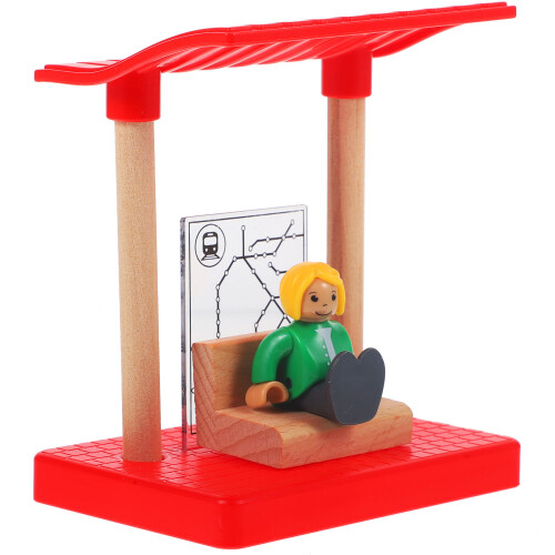 2Sets Kinder Bahnhofsplattform Holz Lustiges DIY Modell 1