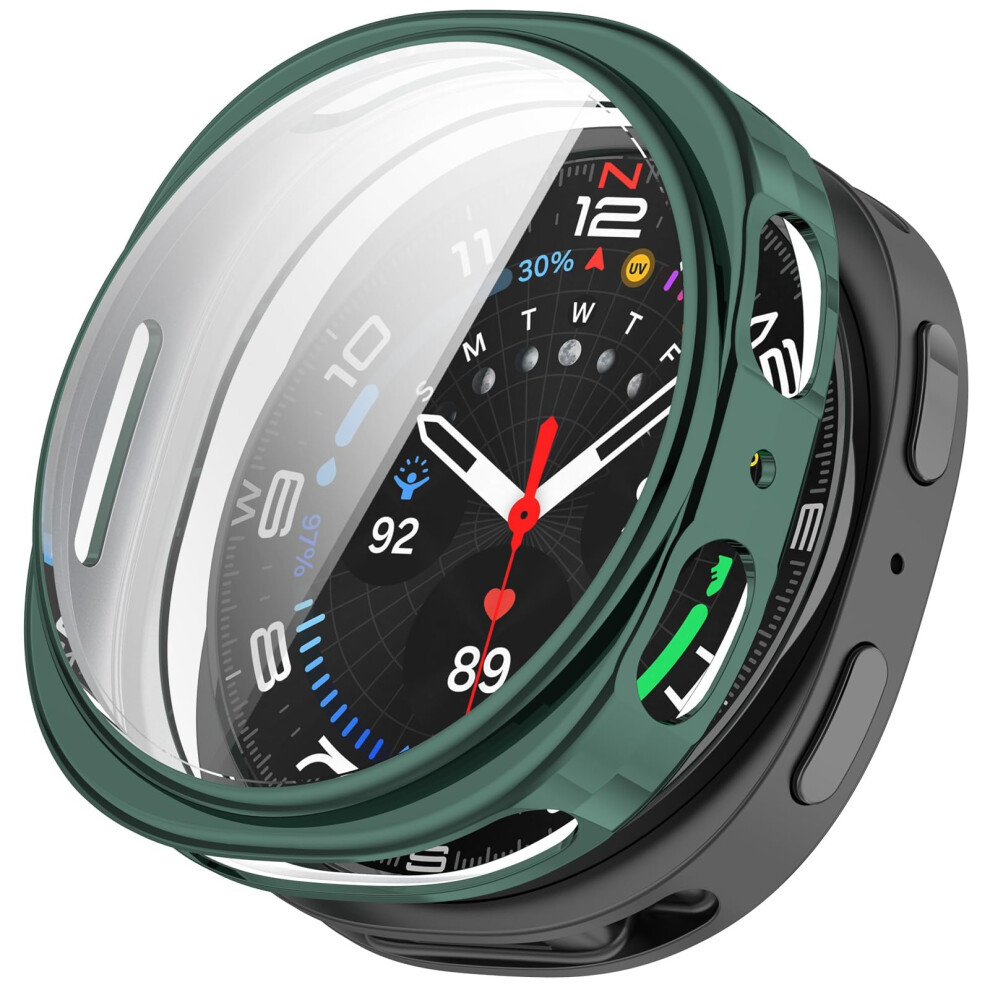 Protective Case With Builtin Screen Protector, Scratchresistant Cover For Samsung Galaxy Watch 8 44Mm Green 9455672856904