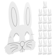 100Pcs Lightweight Paper Rabbit Masks for Kids Crafting and Coloring