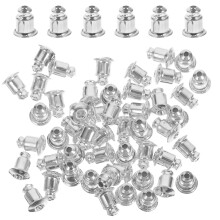 200Pcs Silver Earring Backs Replacement Locking Backs for Studs