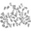 200Pcs Silver Earring Backs Replacement Locking Backs for Studs 3