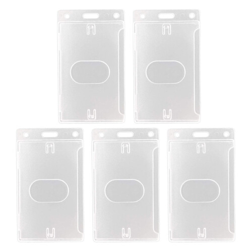 20Stk Harte Transparente Badge-Halter Mit Seitlichem Kartenschlitz
