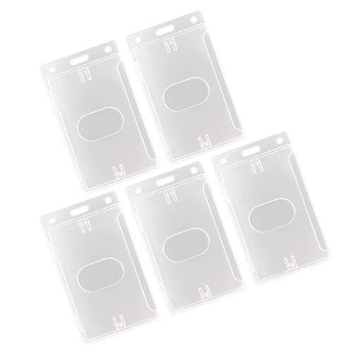 20Stk Harte Transparente Badge-Halter Mit Seitlichem Kartenschlitz 2