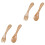 4Pcs Wood Tableware Flatware Set Khaki Spoon Fork Comfortable Kids Use 3