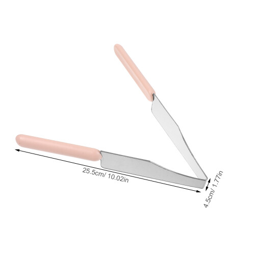 2Pièces Outil À Gâteau Triangle Acier Inoxydable Rose Pour 1