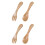 4Pcs Wood Tableware Flatware Set Khaki Spoon Fork Comfortable Kids Use 5