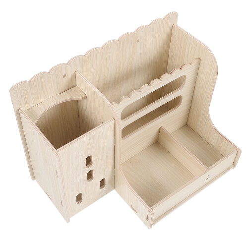 Support Bois Beige Multi-Usage Pour Rongeurs