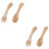 4Pcs Wood Tableware Flatware Set Khaki Spoon Fork Comfortable Kids Use 6