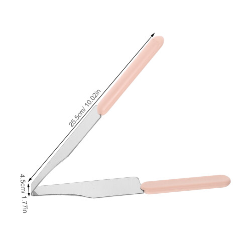2Pièces Outil À Gâteau Triangle Acier Inoxydable Rose Pour 2