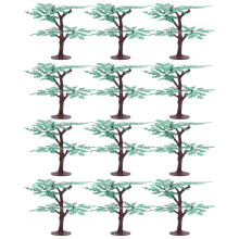 12Pcs DIY Plastic Trees for Diorama Scenic Model Village Decoration