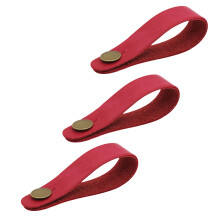 3Pièces Support Sangle Guitare Cuir Rouge Attaché Tête Acoustique