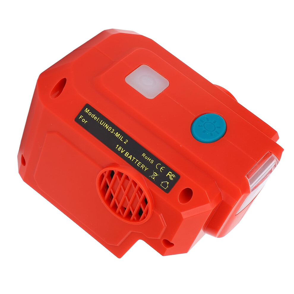 Portable Power Inverter 200W For 18V Lithium Battery With Led Multidevice Charging For Camping And Emergencies Light 9174973506478