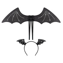 5Sets Halloween Bat Wing Headbands Black Cosplay Hair Hoops for Girls