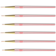 24Pcs Nail Art Drawing Pens Rose Gold Comfortable Nail Salon Supplies