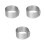 3Pcs Adjustable Silver Mousse Cake Rings Stainless Steel Bakeware Set 4