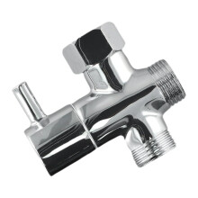 3 Way Shower Diverter Valve Chrome Brass TAdapter for Shower Head to Handheld Conversion