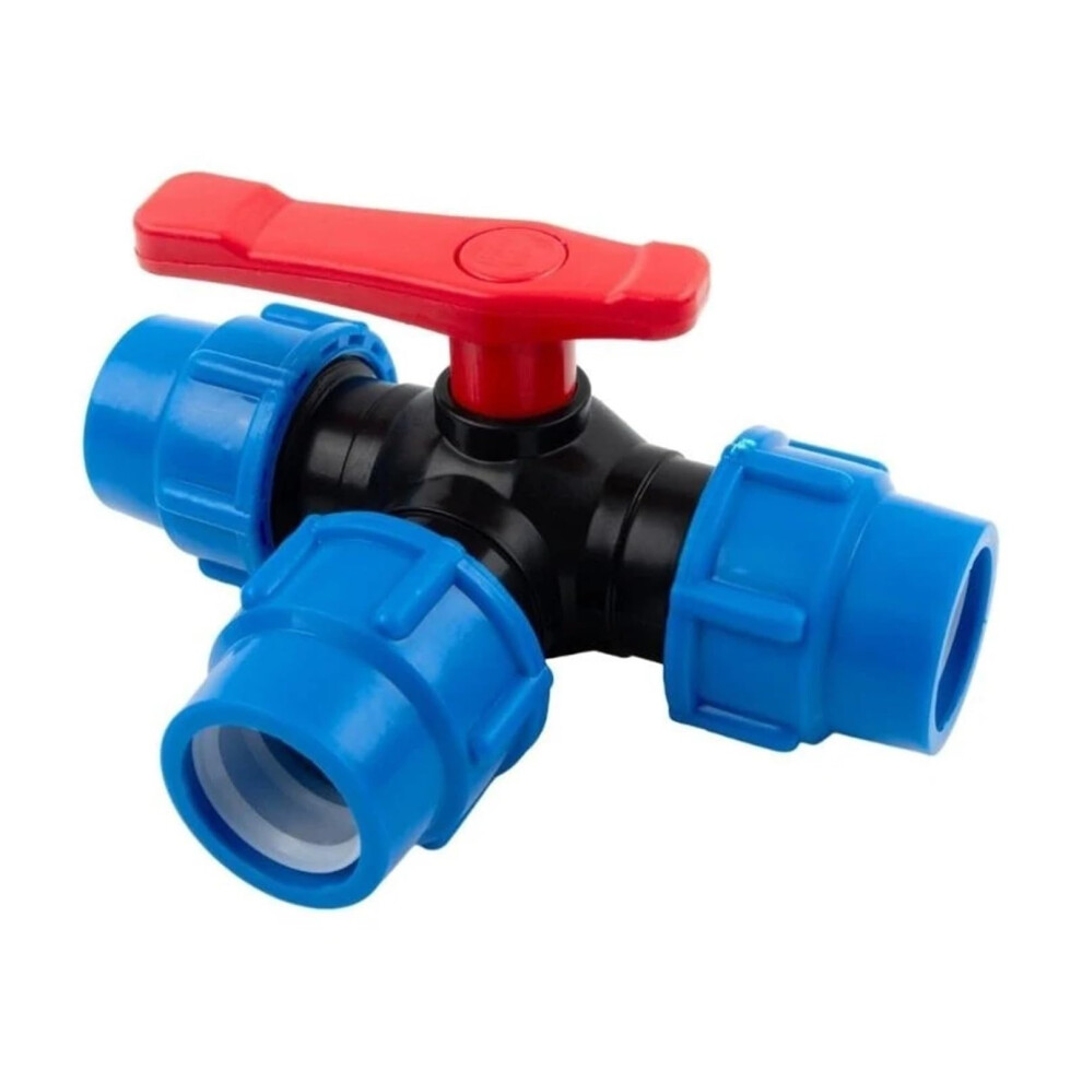 3 Way Water Valve With Leakproof Double Oring, Durable Plastic Plumbing Connector For Home And Rv 9174973507154