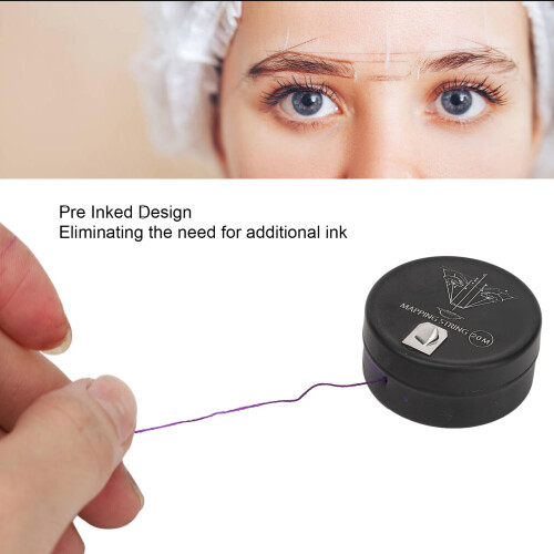 PreInked Eyebrow Mapping String 20M for Microblading, Accurate Brow Positioning, Hypoallergenic Material 1