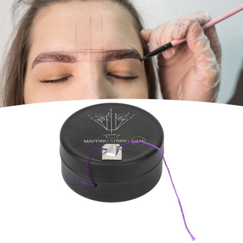 PreInked Eyebrow Mapping String 20M for Microblading, Accurate Brow Positioning, Hypoallergenic Material 2