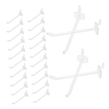 50PCS Clear Pegboard Hooks Bulk Pack for Retail Display, Tool Organization and Garage Storage