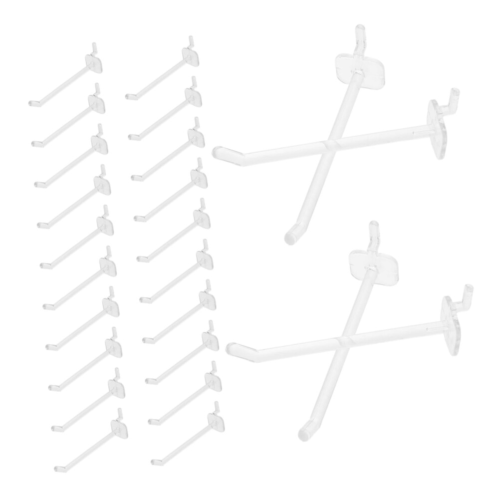 50Pcs Clear Pegboard Hooks Bulk Pack For Retail Display, Tool Organization And Garage Storage 9070919957925