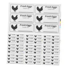 Writable Egg Carton Labels with Secure Adhesive for Freshness Dates and Farm Market Use, 100 Sheets