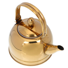 Stainless Steel Stovetop Tea Kettle with Strainer, Large Capacity, Induction Compatible, Easy Pouring