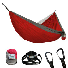 Single and Double Camping Hammock, Lightweight Durable Fabric for Backpacking and Outdoor Survival
