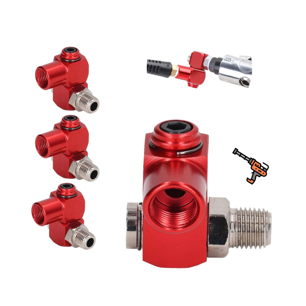 4Pcs 1/4 Inch Npt 360 Rotatable Air Hose Connector Set, 150 Psi Pneumatic Fittings For Tools 9174973507611