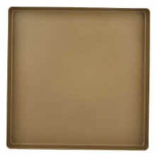 Gold Aluminum Alloy Square Non Stick Baking Tray 28x28cm for Pizza Cake Bread, Dishwasher Safe