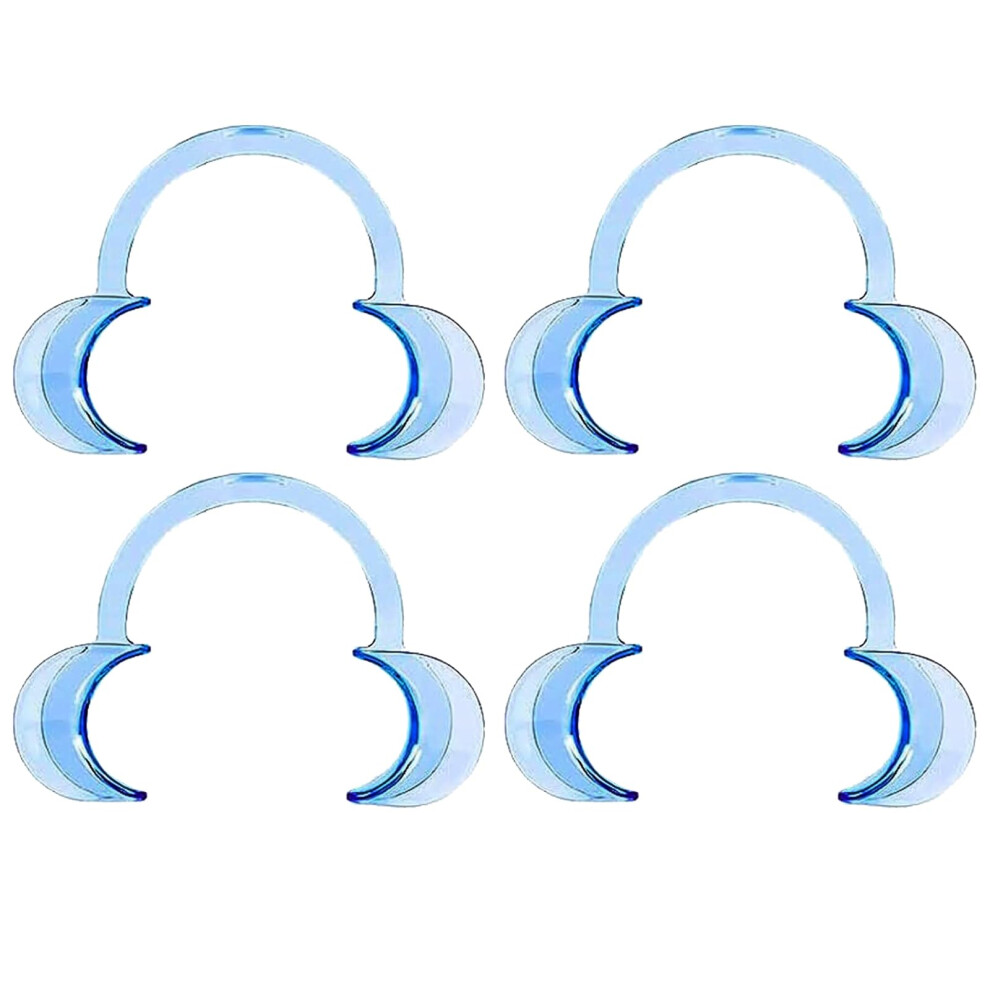 Dental Cheek Retractor C Shape Autoclavable Mouth Opener for Teeth Whitening Blue 4PCS
