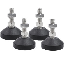 Adjustable Furniture Levelers M10 Thread Heavy Duty Swivel Glides 880 lbs Capacity for Table Shelves Workbench Cabinet 4pcs