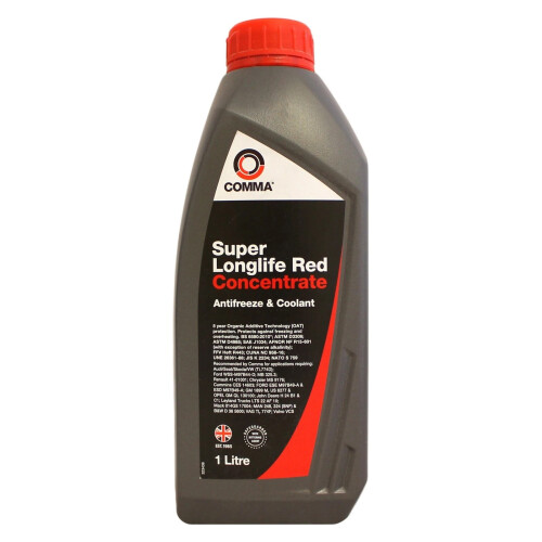 Comma Comma Super Longlife Red Antifreeze Concentrate 1L