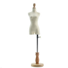 Adjustable Height Dressmaking Mannequin Size 9 with Stable Wooden Base and Breathable Cotton Surface