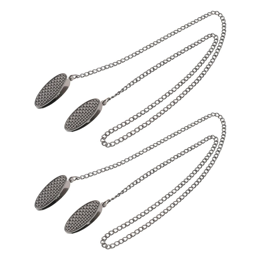 Baby Bib Clips with Chain, Durable Zinc Alloy Napkin Holder for Toddlers Dining and Travel Use
