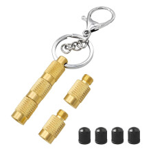 Car Tire Deflator, 4 in 1 Brass Tyre Deflation Valve Kit for Quick Offroad Tire Pressure Release