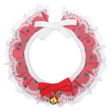 2Stk Rotes Katzenhalstuch Mit Schleifen-Bowknot Und Glöckchen