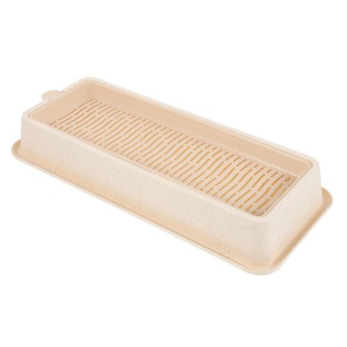 4Pcs Practical Hydroponic Cat Grass Planter Beige Plastic Storage Box 1