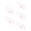 5Pcs Pink Hamster Walking Harness Adjustable Leash for Guinea Pigs 6