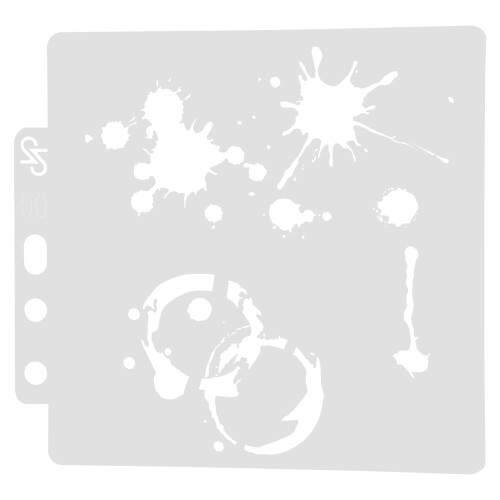 2Pcs Drawing Stencils Light Grey Plastic Waterproof for Kids Crafts