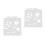 2Pcs Drawing Stencils Light Grey Plastic Waterproof for Kids Crafts 6