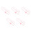 5Pcs Pink Hamster Walking Harness Adjustable Leash for Guinea Pigs 5
