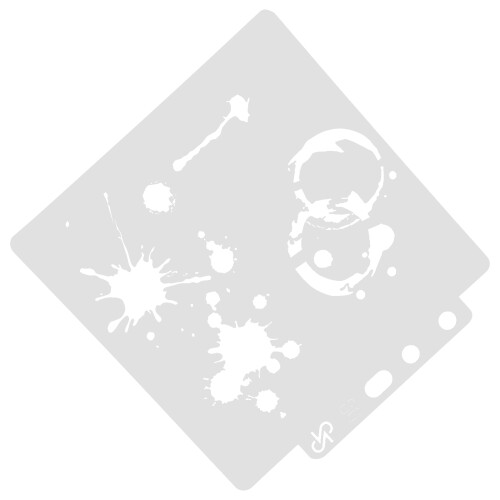 2Pcs Drawing Stencils Light Grey Plastic Waterproof for Kids Crafts 1
