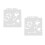 2Pcs Drawing Stencils Light Grey Plastic Waterproof for Kids Crafts 9