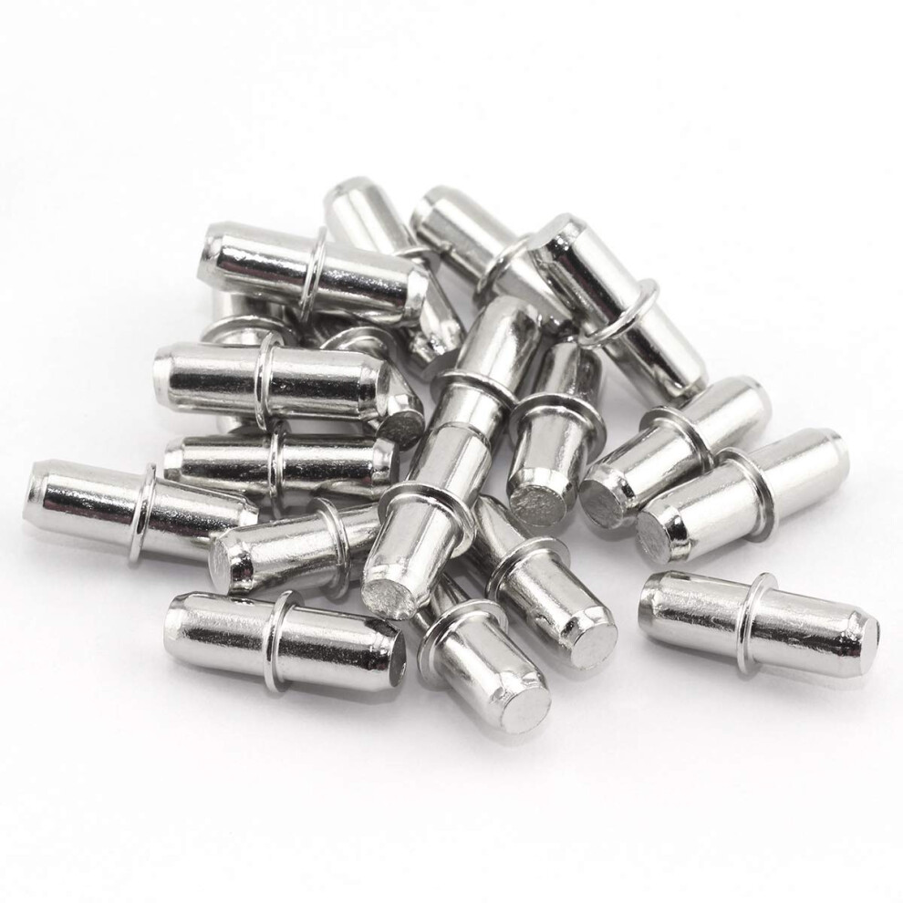 20Pcs 5Mm Nickel Plated Shelf Support Pegs For Adjustable Cabinet And Furniture Shelving 9174973510291