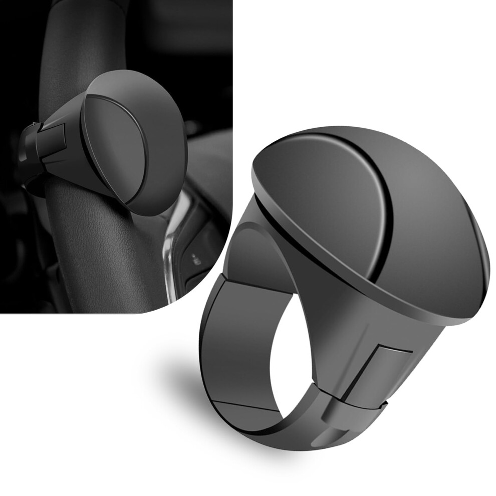 Car Steering Wheel Spinner With 360 Smooth Rotation And Antislip Grip, Universal Fit Black 9053599190318