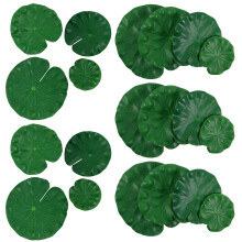 130 Pcs Artificial Lily Pads For Ponds Pool Aquarium Koi Green