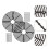 6Pcs Lightweight Black Plastic Plant Pot Covers Flower Soil Protector 5