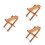 3Pcs Solid Wood Guitar Footstool Three-Gear Height Adjustable 6